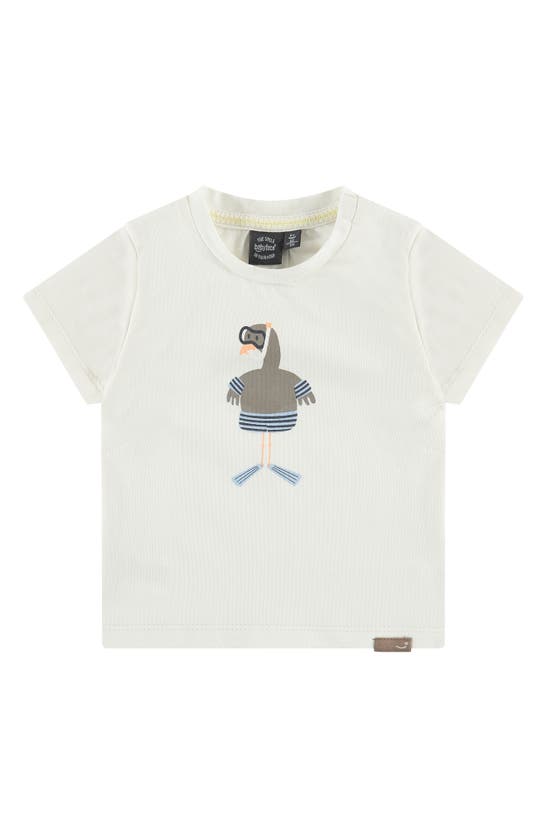 Babyface Babies' Snorkel Bird Graphic T-shirt In Ecru