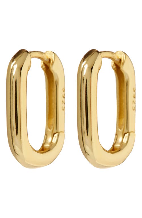 Luv AJ Chain Link Huggie Hoop Earrings in Metallic Gold at Nordstrom
