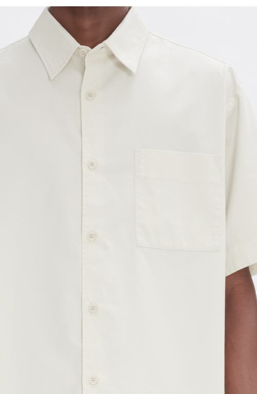 Shop Apc A.p.c. Raph Short Sleeve Button-up Shirt In Chalk