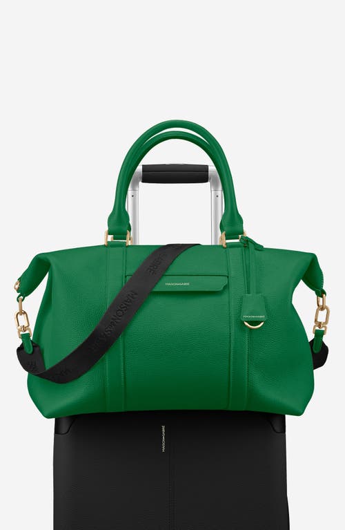 Maison De Sabre Maison De Sabré Large Leather Weekender Bag In Emerald Green