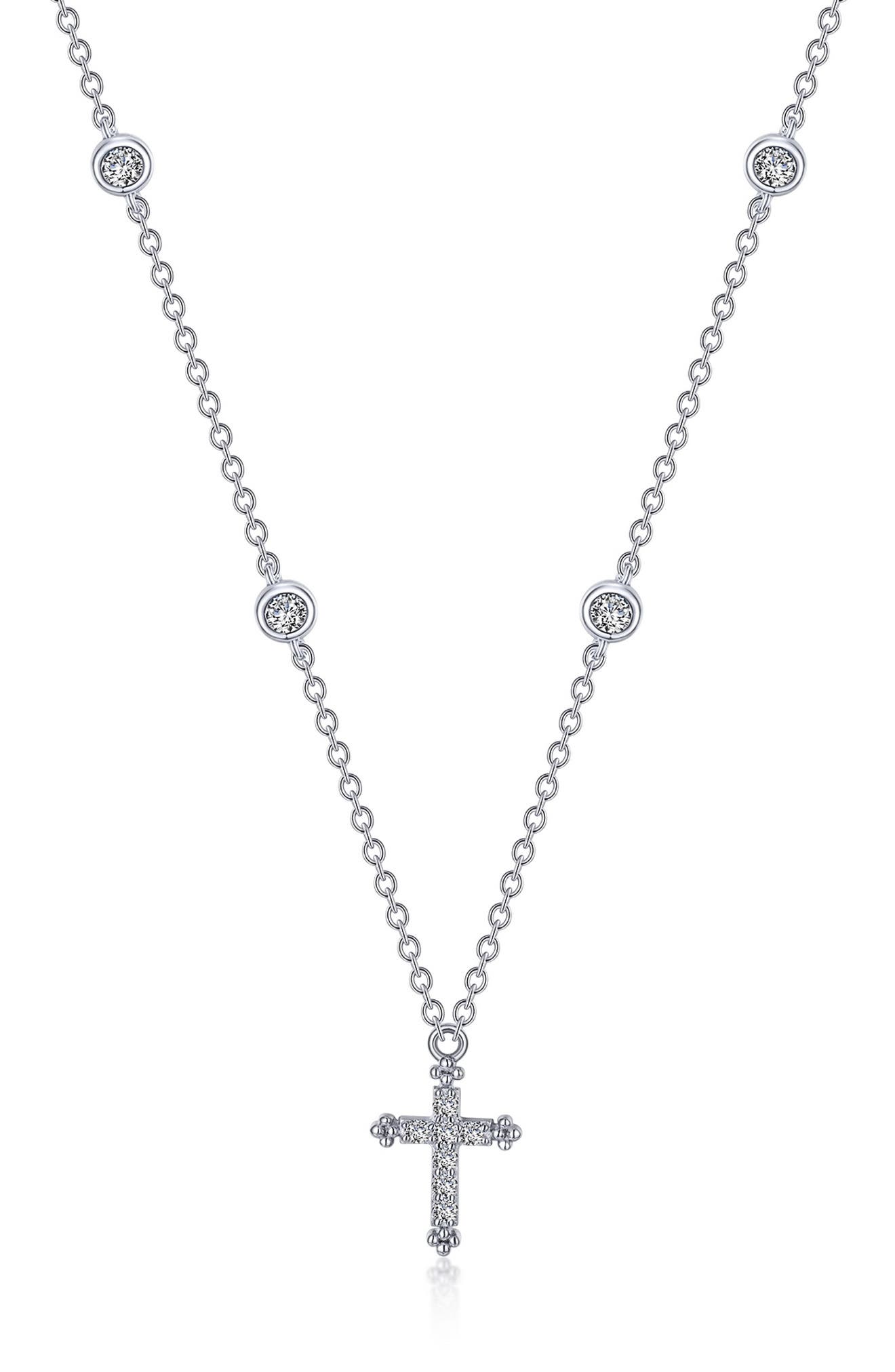 Lafonn Simulated Diamond Cross Pendant 