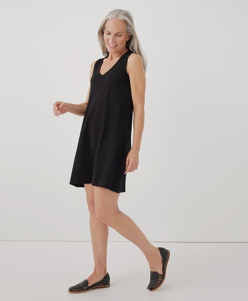Pact Organic Softspun A-line Tank Dress In Black