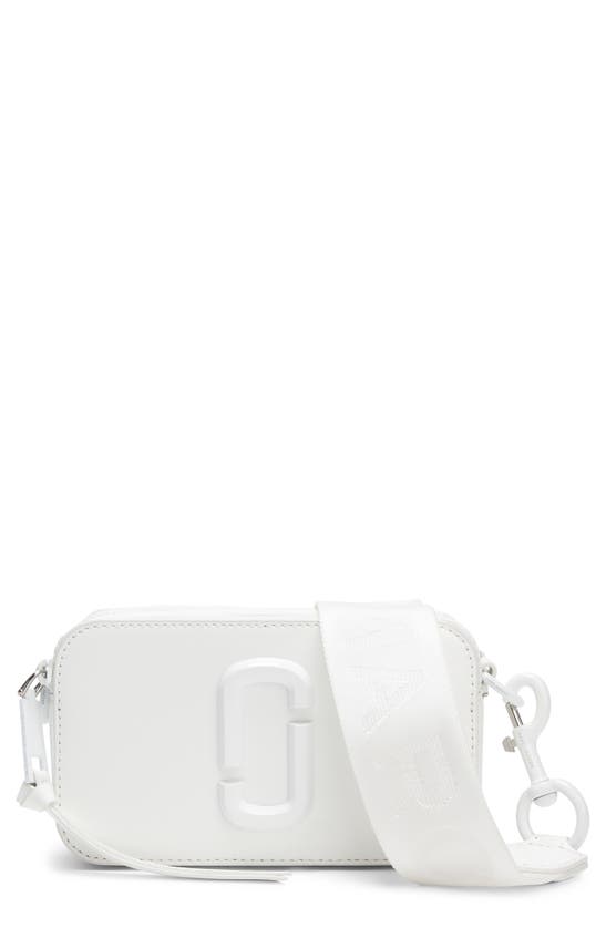 Marc Jacobs Women's Snapshot DTM Camera Bag, White/Silver, One Size Cowhide  Leather 
