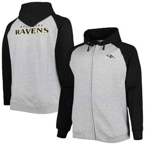 Men's Antigua Black Baltimore Ravens Protect Lightweight Full-Zip Jacket