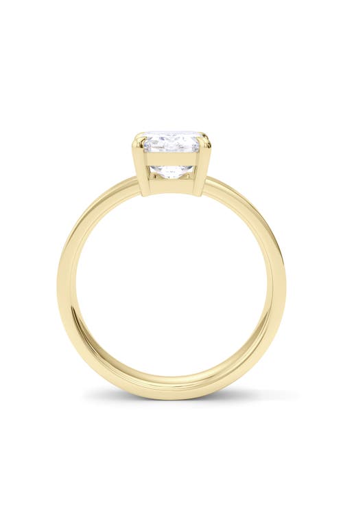 Hautecarat Emerald Cut Cigar Lab Created Diamond Ring In 2.00ctw 18k Yellow Gold