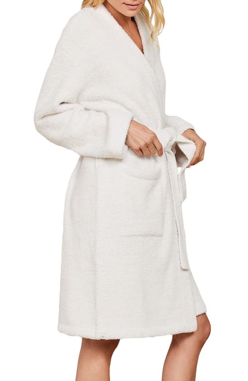 Shop Barefoot Dreams Cozychic® Short Robe In Heather Almond/pearl