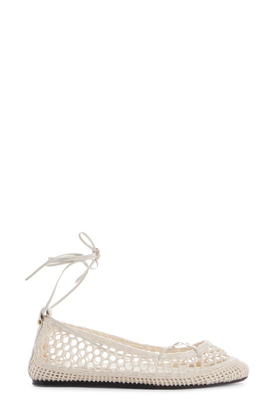Isabel Marant Belna Lace-up Ballet Flat In Ecru