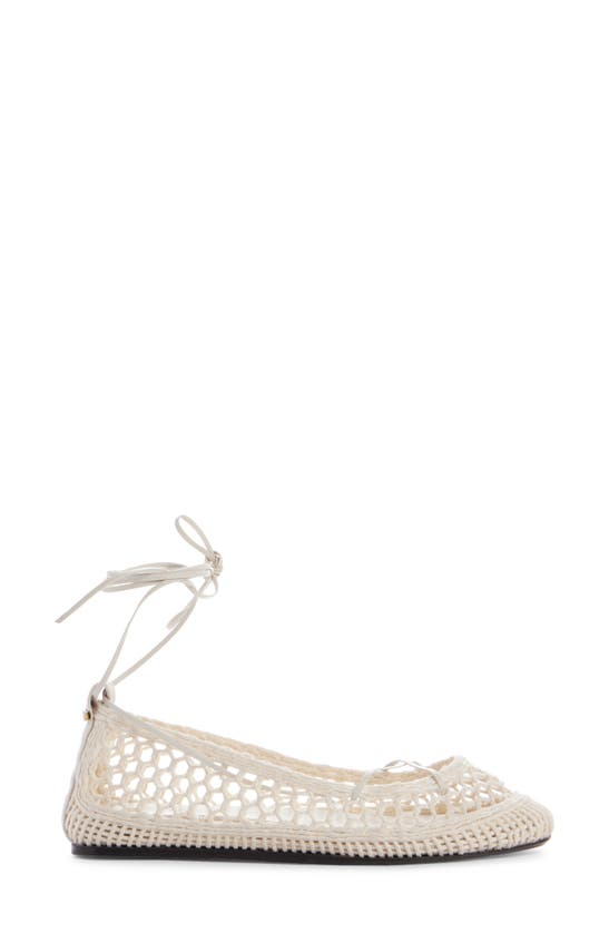 Shop Isabel Marant Belna Lace-up Ballet Flat In Ecru