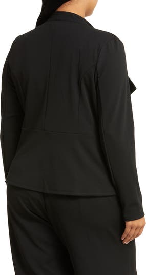 NORDSTROM RACK Microstretch Drape Front Jacket