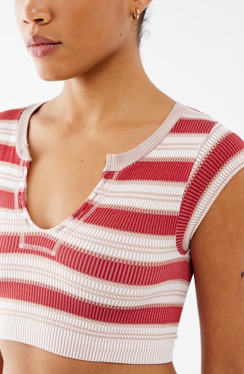 Shop Bdg Urban Outfitters Going For Gold Stripe Crop Top In Red Stripe