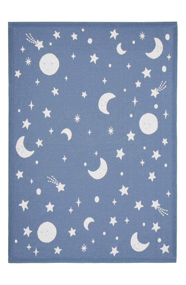 Elegant Baby Celestial Cotton Knit Blanket, Alternate, color, Blue