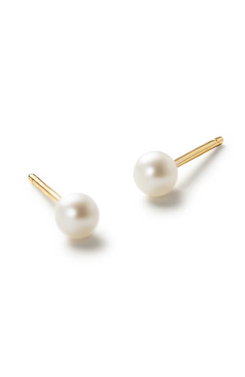 Shop Ana Luisa Pearl Stud Earrings In Gold