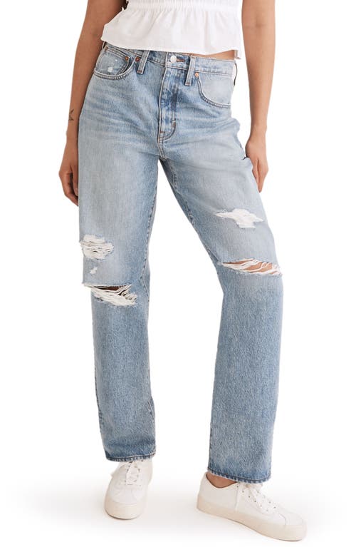 Madewell The Dadjean Ripped Straight Leg Jeans in Yorktown at Nordstrom, Size 27