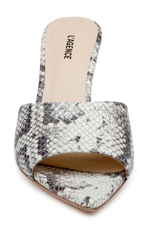 Shop L Agence L'agence Lolita Vii Slide Sandal In Sand/white