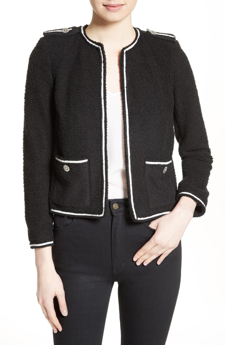 The Kooples Contrast Piping Jacket | Nordstrom