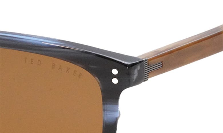 Ted Baker 55mm Square Polarized Sunglasses In Slate