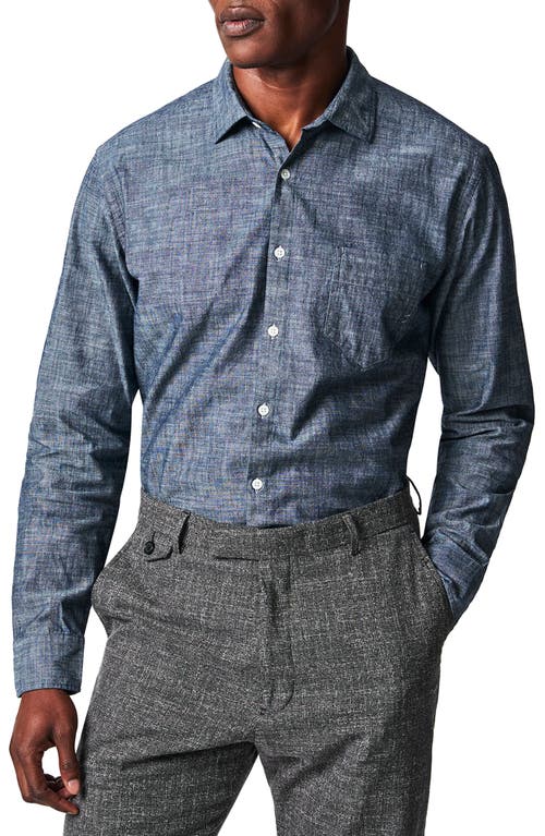 Billy Reid Pickwick Organic Cotton Chambray Button-Up Shirt Indigo at Nordstrom,