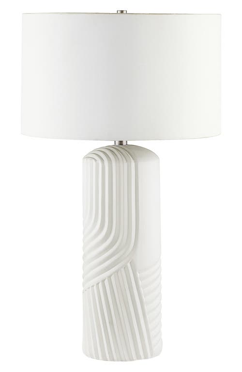 Renwil Valerie Ceramic Table Lamp in Matte Off-White