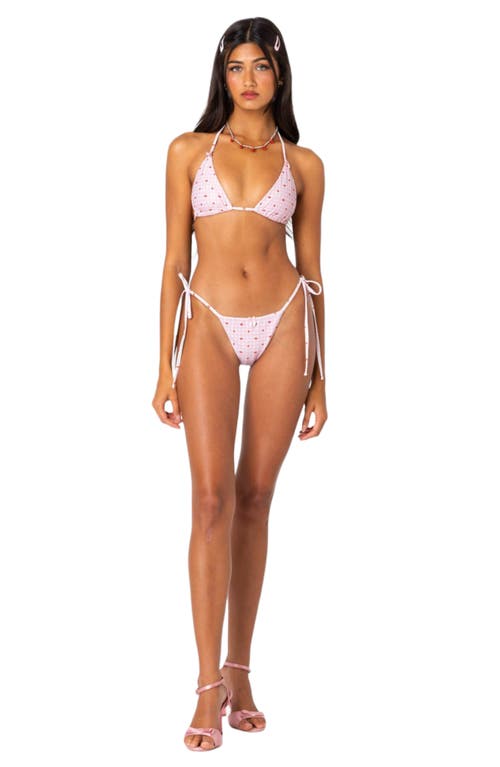 EDIKTED EDIKTED PICNIC GINGHAM SIDE TIE BIKINI BOTTOMS