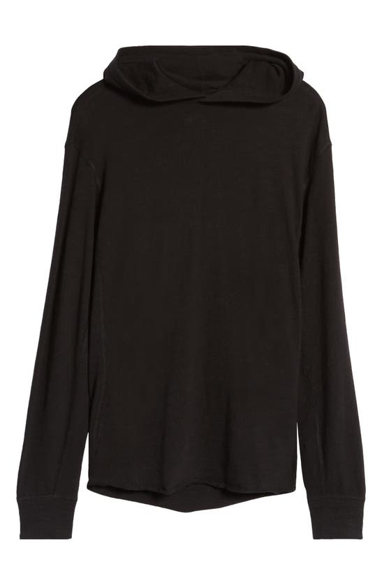 Rag & Bone Flame Cotton Hoodie In Black