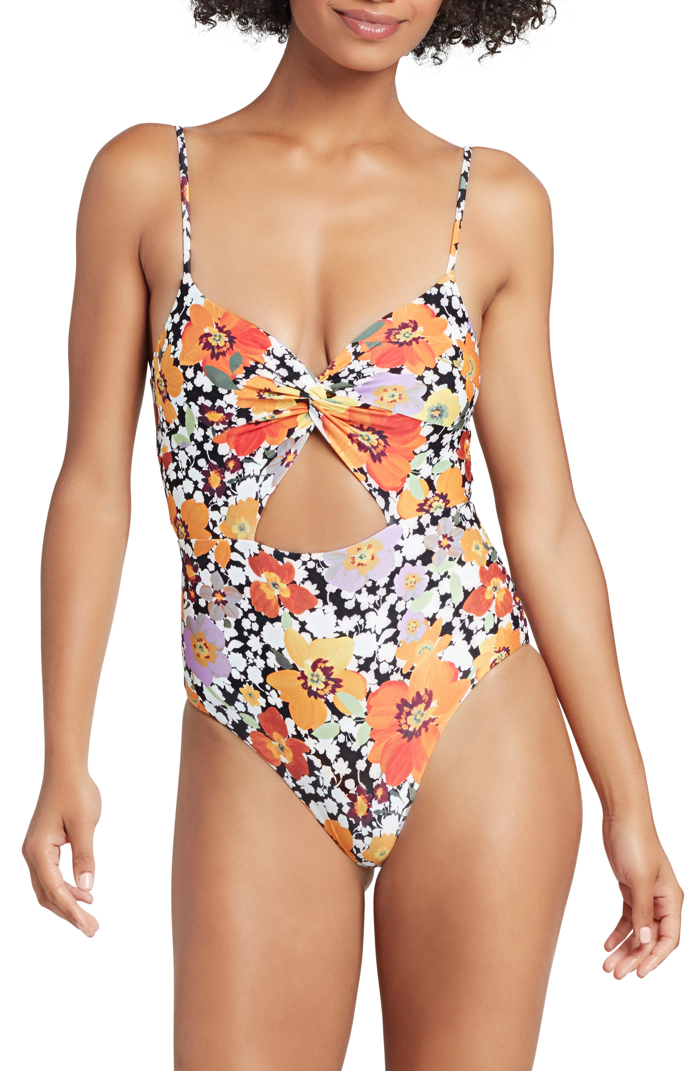 floral bathing suit bottoms