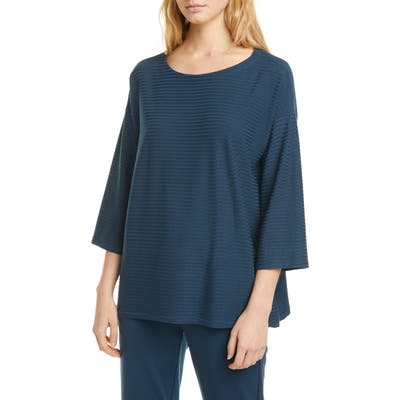 Eileen Fisher Boxy Jacquard Knit Top
