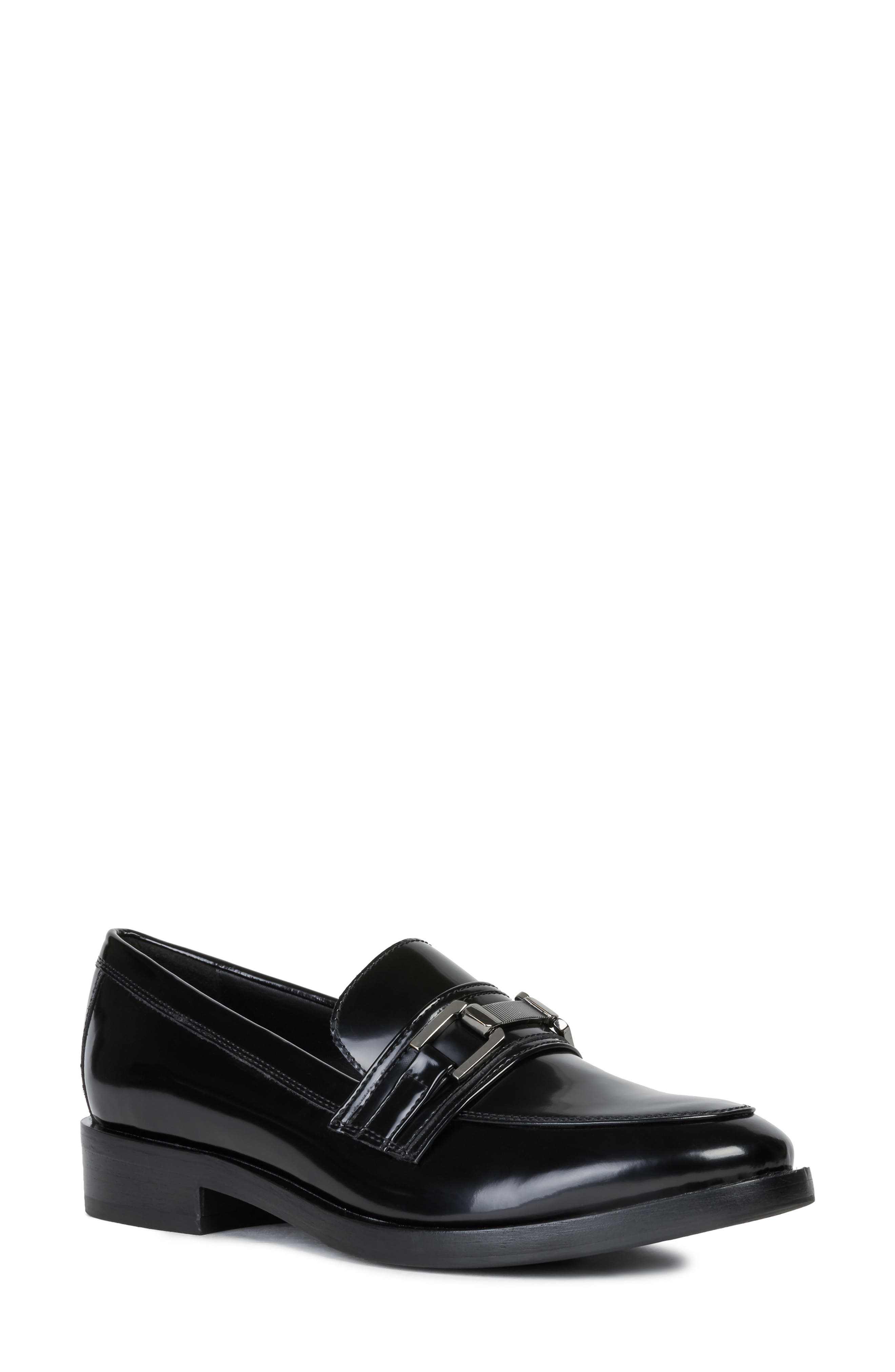 Geox Brogue Loafer, Black