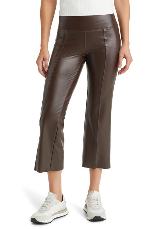 Hue Crop Faux Leather Leggings Chocolate Brown at Nordstrom,