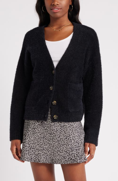 Shop Bp. Fuzzy Cardigan In Black