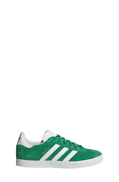 Shop Adidas Originals Adidas Kids' Gazelle Low Top Sneaker In Green/white/gold