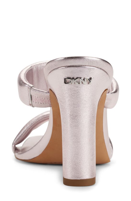 Shop Dkny Metallic Sandal In Dusty Rose