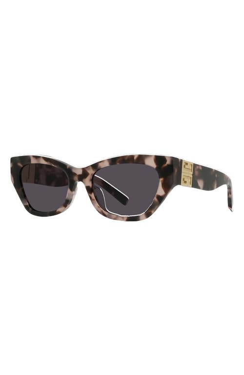 Shop Givenchy 4g 55mm Cat Eye Sunglasses In Havana/smoke