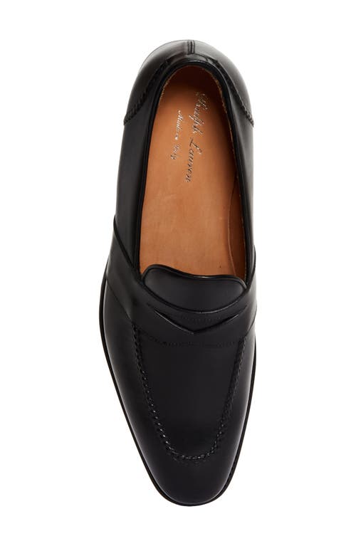 Ralph Lauren Meegan Calfskin Penny Loafer In Black