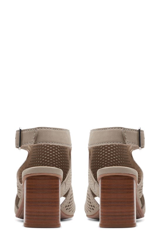 Shop Clarks (r) Siara 65 Flow Ankle Strap Sandal In Stone Nubuck