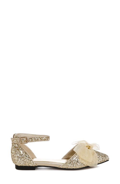 Rag & Co Valleta Bow Flat In Gold