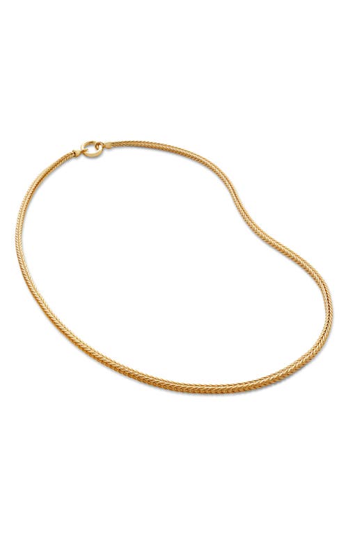 Shop Monica Vinader Juno Chain Necklace In 18ct Gold Vermeil/ss