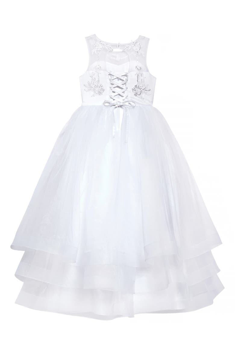 Us Angels Kids' Embroidered Organza First Communion Dress | Nordstrom