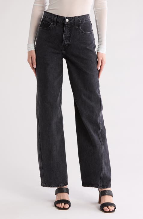 Abbott Straight Leg Jeans (Washed Black)