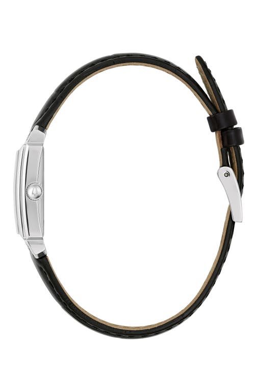 Bulova Sutton Mother-of-pearl Leather Strap Watch, 21mm In Silverone