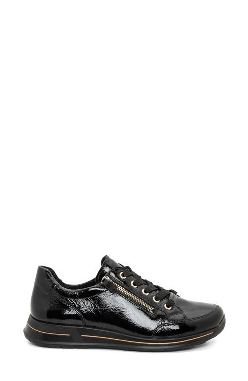 Ara Oleanna Zip Sneaker In Black