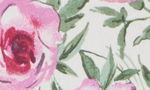 Shop Lovestitch Floral Print Minidress In Natural/plum