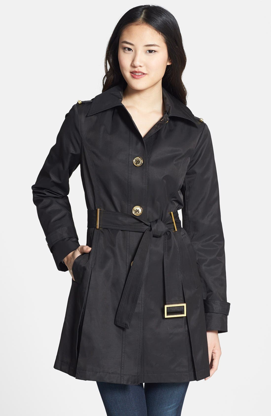 michael kors hooded trench coat