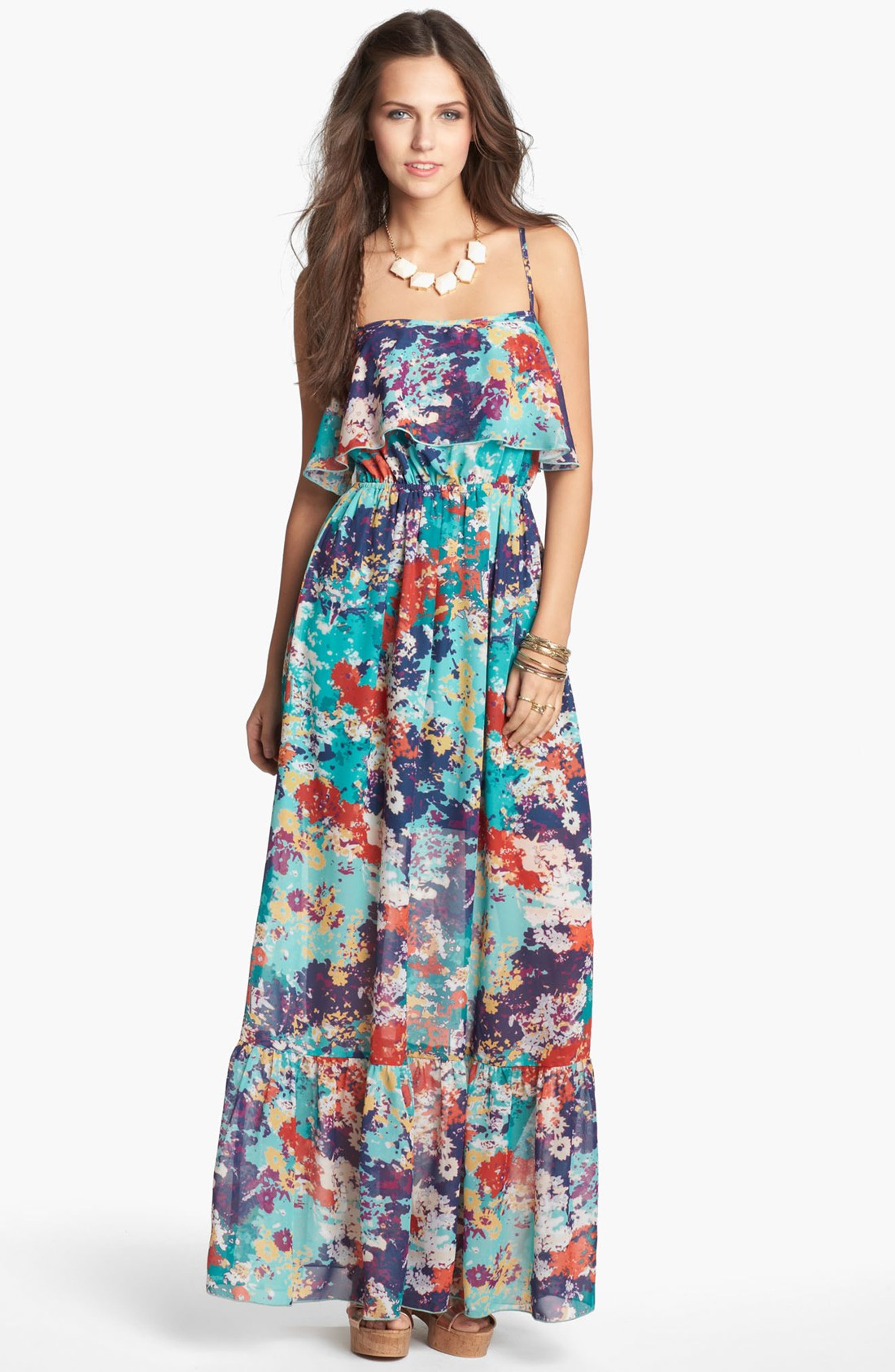 As U Wish Cutout Back Maxi Dress (Juniors) (Online Only) | Nordstrom
