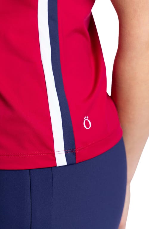 Shop Kinona Sporting Life Short Sleeve Half Zip Golf Top In Bordeaux Red