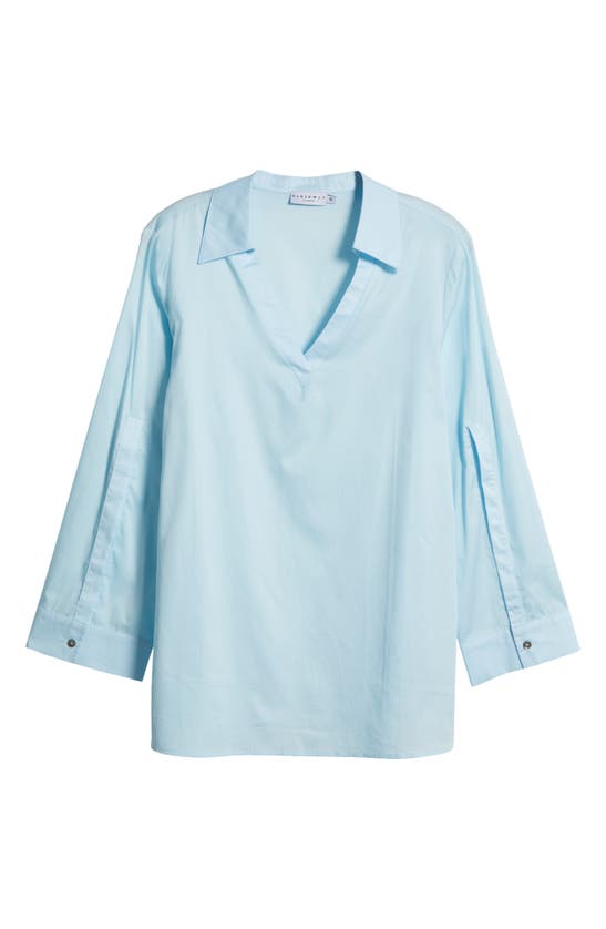 Shop Harshman Lilou Long Sleeve Top In Light Blue