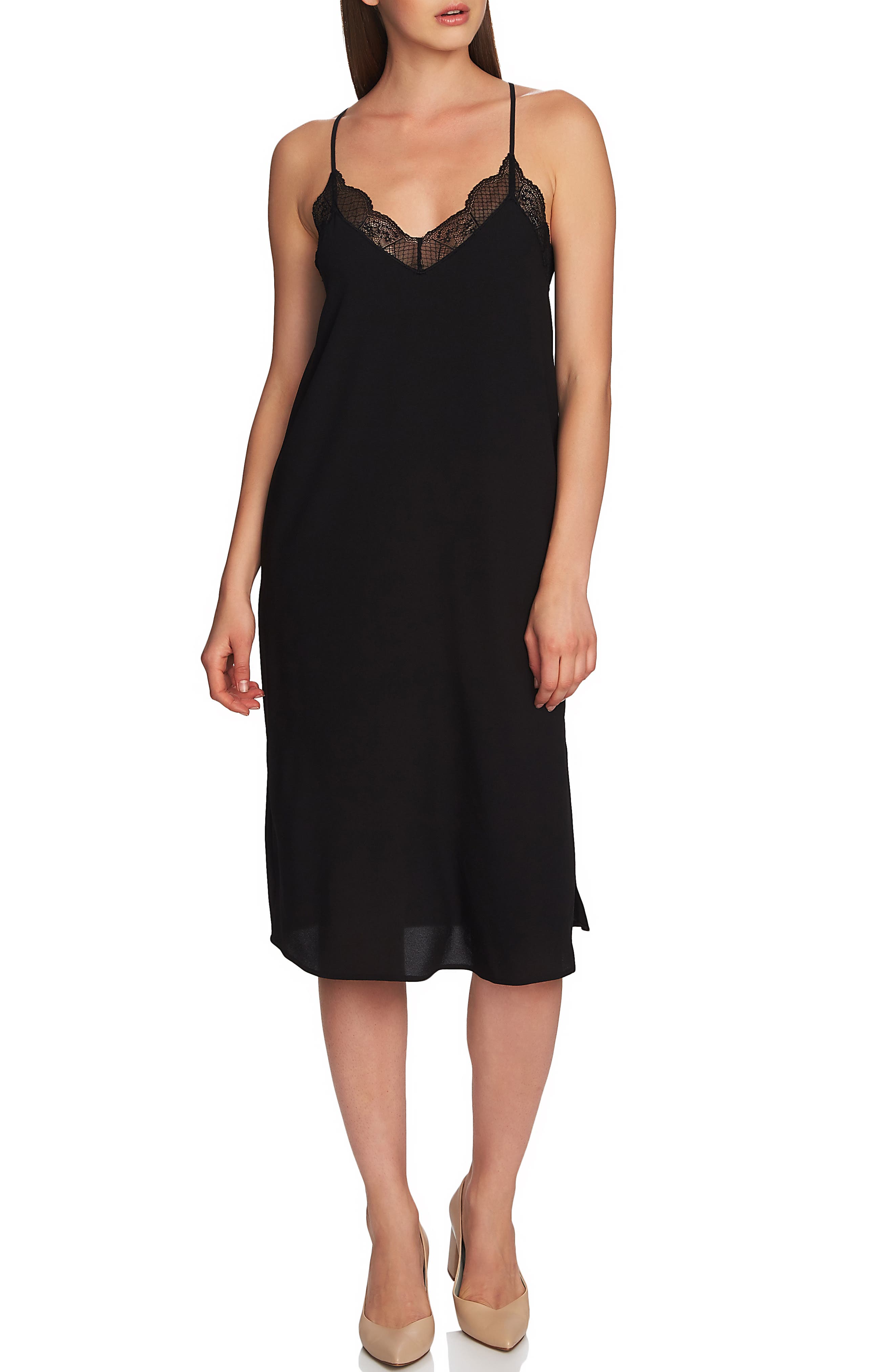 1.state Lace Slipdress, Black