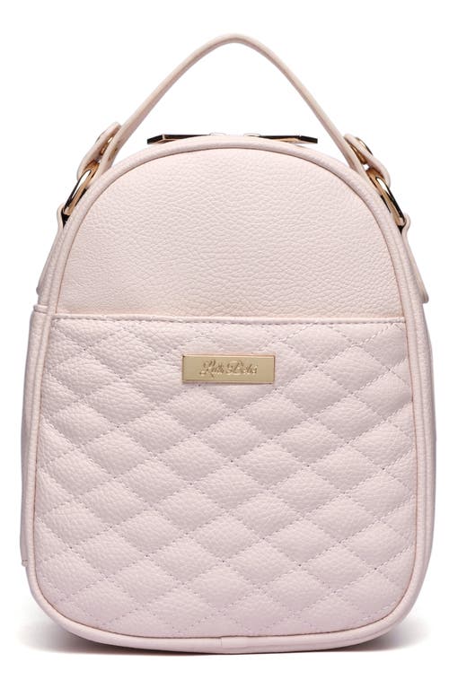 Monaco Faux Leather Snack Bag in Pastel Pink