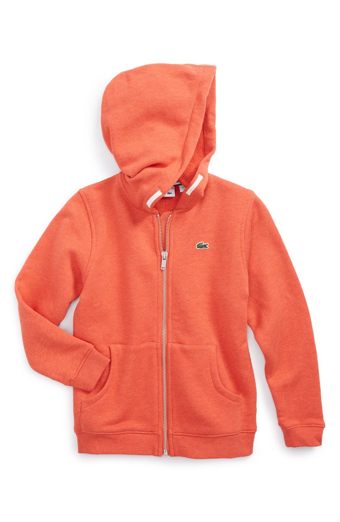 orange lacoste hoodie