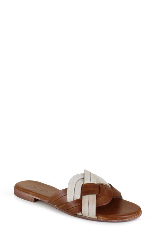 Shop Artisan Crafted By Zigi Arutzy Slide Sandal In Brown Multi