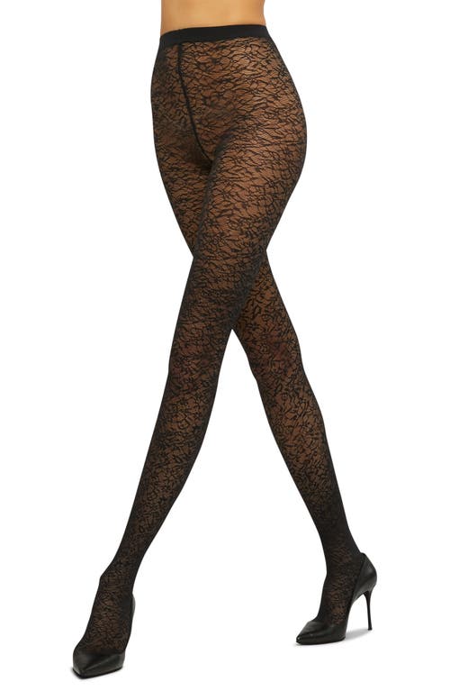 Wolford Floral Jacquard Tights Black at Nordstrom,